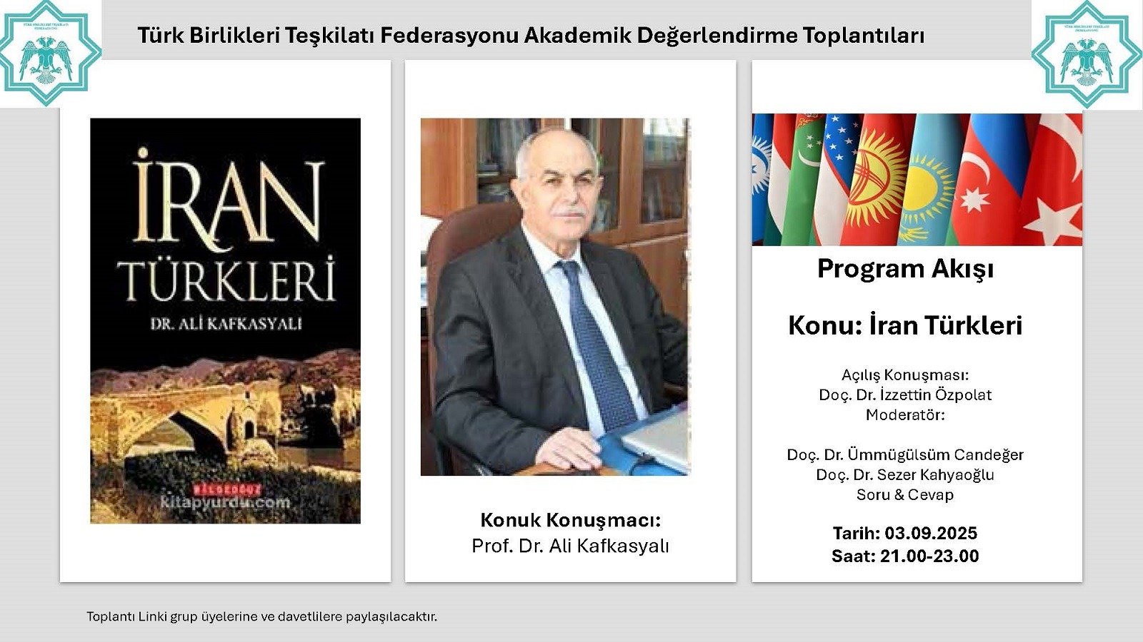 Prof. Dr. Ali Kafkasyalı’nın Anlatımıyla “İran Türkleri” Etkinliği Gerçekleştirildi