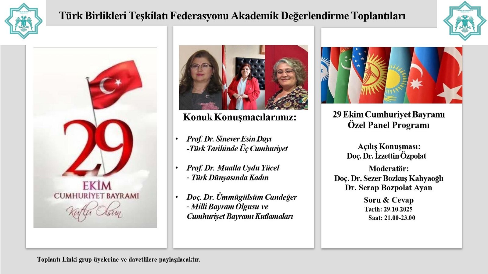 Türk Akademisyenler Birliği’nden Anlamlı Etkinlik: “Cumhuriyetin 102. Yılı Özel Paneli”