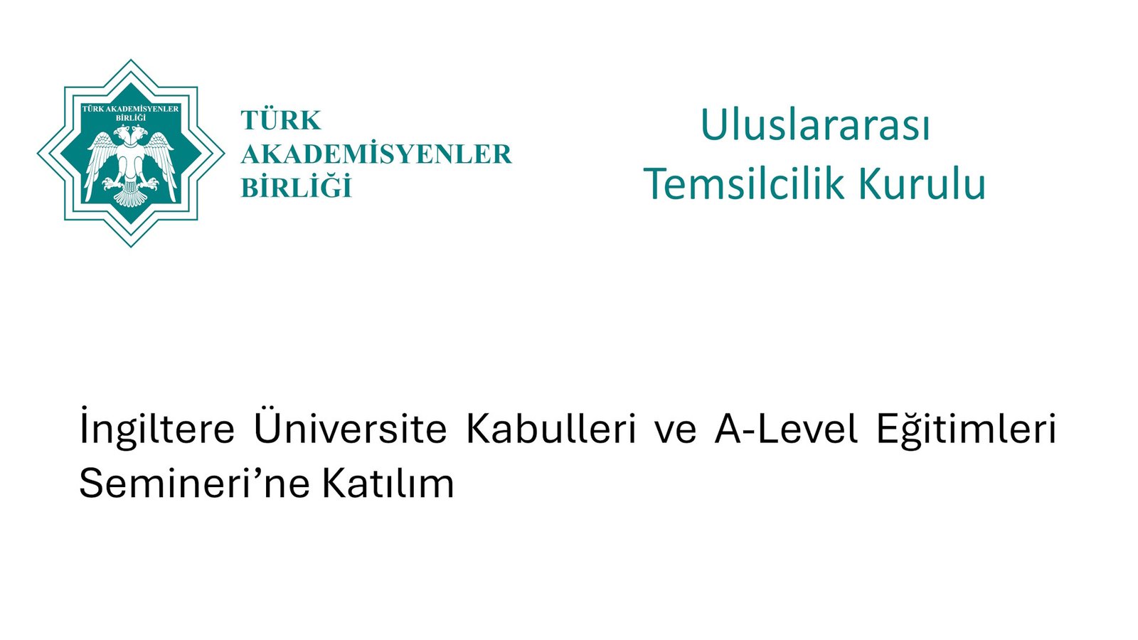 Türk Akademisyenler Birliği Birleşik Krallık Başkanı Dr. Belma Uysal, Londra’da Ashbourne College’ın Ev Sahipliğinde Gerçekleştirilen İngiltere Üniversite Kabulleri ve A-Level Eğitimleri Seminerinde Yer Aldı